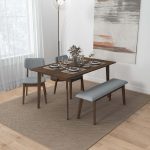 Carlos Fabric Upholstered Solid Wood Bench 36" - Image 2