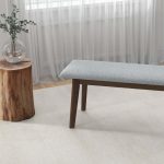 Carlos Fabric Upholstered Solid Wood Bench 36" - Image 4