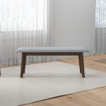 Carlos Fabric Upholstered Solid Wood Bench 36" - Image 5