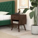 Caroline Mid Century Modern Style Night Stand 1-Drawer - Image 2