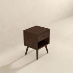 Caroline Mid Century Modern Style Night Stand 1-Drawer - Image 4