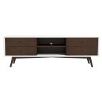 Caroline Walnut White TV Stand Up To 72" - Image 2