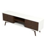 Caroline Walnut White TV Stand Up To 72" - Image 3