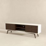 Caroline Walnut White TV Stand Up To 72" - Image 5