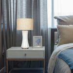 Cascade Glass Lamp Golden Base Off White Glass Table Lamp - Image 2