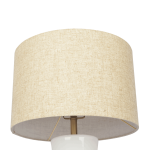 Cascade Glass Lamp Golden Base Off White Glass Table Lamp - Image 3