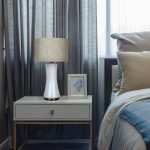 Cascade Glass Lamp Golden Base Off White Glass Table Lamp - Image 4