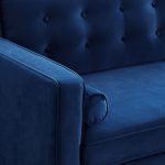 Casey Blue Velvet Loveseat - Image 3