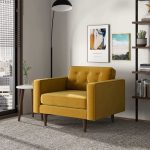 Casey  Gold Velvet Lounge Chair - Image 2