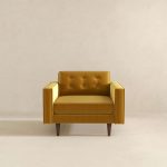 Casey  Gold Velvet Lounge Chair - Image 3