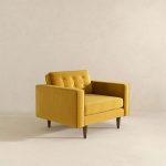Casey  Gold Velvet Lounge Chair - Image 4