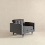 Casey  Grey Velvet Lounge Chair - Image 3