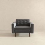 Casey  Grey Velvet Lounge Chair - Image 4