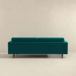 Casey Mid Century Modern Teal Velvet Sofa - Image 5