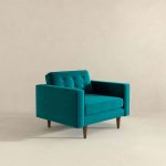Casey  Teal Velvet Lounge Chair - Image 3
