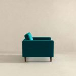 Casey  Teal Velvet Lounge Chair - Image 4