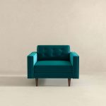 Casey  Teal Velvet Lounge Chair - Image 5