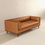 Cassidy  Tan Genuine Leather Couch - Image 4