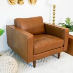 Catherine Leather Lounge Chair (Tan Leather) - Image 2