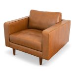 Catherine Leather Lounge Chair (Tan Leather) - Image 5
