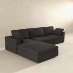 Cecilia Modular Corner Sectional Modern Fabric Sofa Dark Gray - Image 3