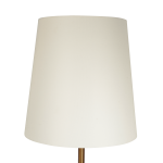 Celestial Modern Floor Lamp with Brass Accent Table with Large White Shade - Image 3