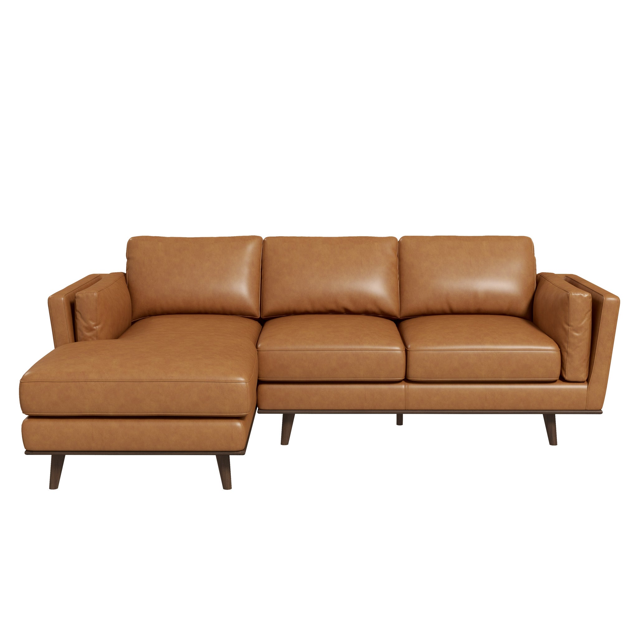Chase Genuine Leather Sectional Left Facing Chase Genuine Leather Sectional Left Facing