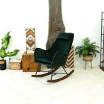 Chelsea Green Velvet Rocking Chair - Image 3