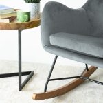 Chelsea Grey Velvet Rocking Chair - Image 4