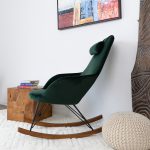 Chloe Mid Century Modern Rocker Livingroom And Bedroom Chair - Image 2