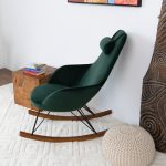 Chloe Mid Century Modern Rocker Livingroom And Bedroom Chair - Image 3