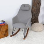 Chloe Mid Century Modern Rocker Livingroom And Bedroom Chair - Image 4