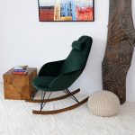 Chloe Mid Century Modern Rocker Livingroom And Bedroom Chair - Image 4