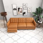 Christopher Tan Leather Electric Inclining Sofa Left Facing - Image 3