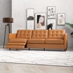 Christopher Tan Leather Electric Inclining Sofa Left Facing - Image 4