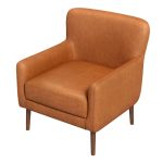 Claire  Genuine Leather Lounge Chair In Tan - Image 2