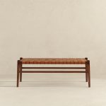 Cody Tan Leather Bench - Image 5
