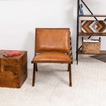 Colin Tan Leather Lounge Chair - Image 3