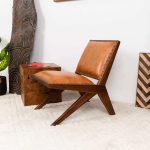Colin Tan Leather Lounge Chair - Image 4