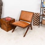 Colin Tan Leather Lounge Chair - Image 5