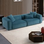 Conner Blue Corduroy Sofa 110" - Image 2