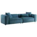 Conner Blue Corduroy Sofa 110" - Image 4