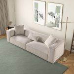 Conner Cream Corduroy Sofa 110" - Image 4