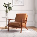Connor Solid Wood Genuine Leather Lounge Chair - Image 4