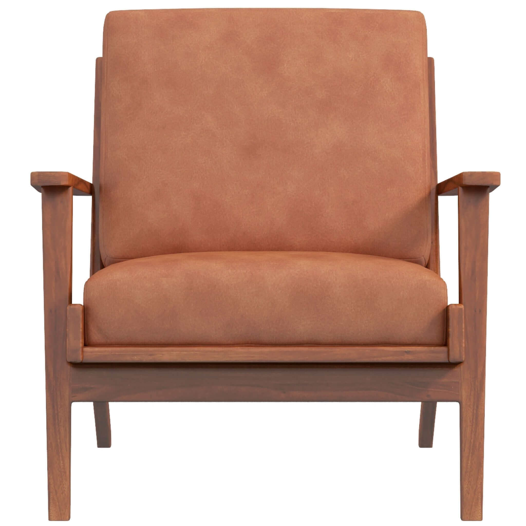 Connor Solid Wood Genuine Leather Lounge Chair Connor Solid Wood Genuine Leather Lounge Chair
