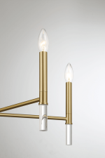 Courtyard Five Light Golden Brass Candle Light Chandelier 24"W × 17.75"H - Image 3