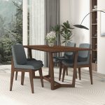 Crystal Dark Grey Fabric Dining Chair (Set Of 2) - Image 2