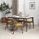 Dakota Dark Yellow Velvet Dining Chair (Set Of 2) - Image 2