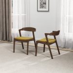 Dakota Dark Yellow Velvet Dining Chair (Set Of 2) - Image 3