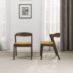 Dakota Dark Yellow Velvet Dining Chair (Set Of 2) - Image 4